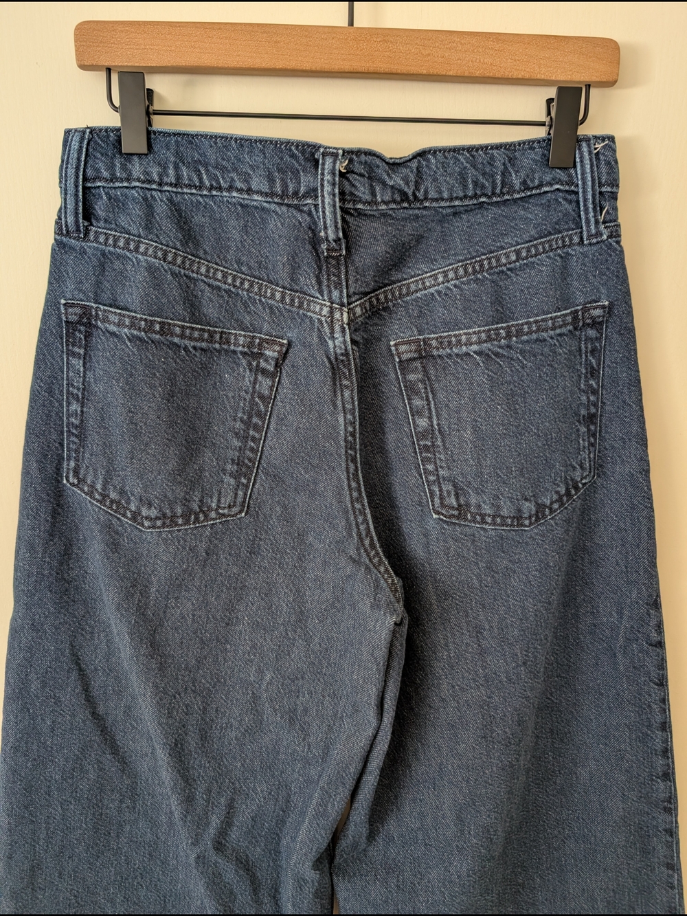 Gap Womens 4 Petite Baggy Mid Rise Wide Leg Jeans Classic Preppy Contemporary - Picture 6 of 8